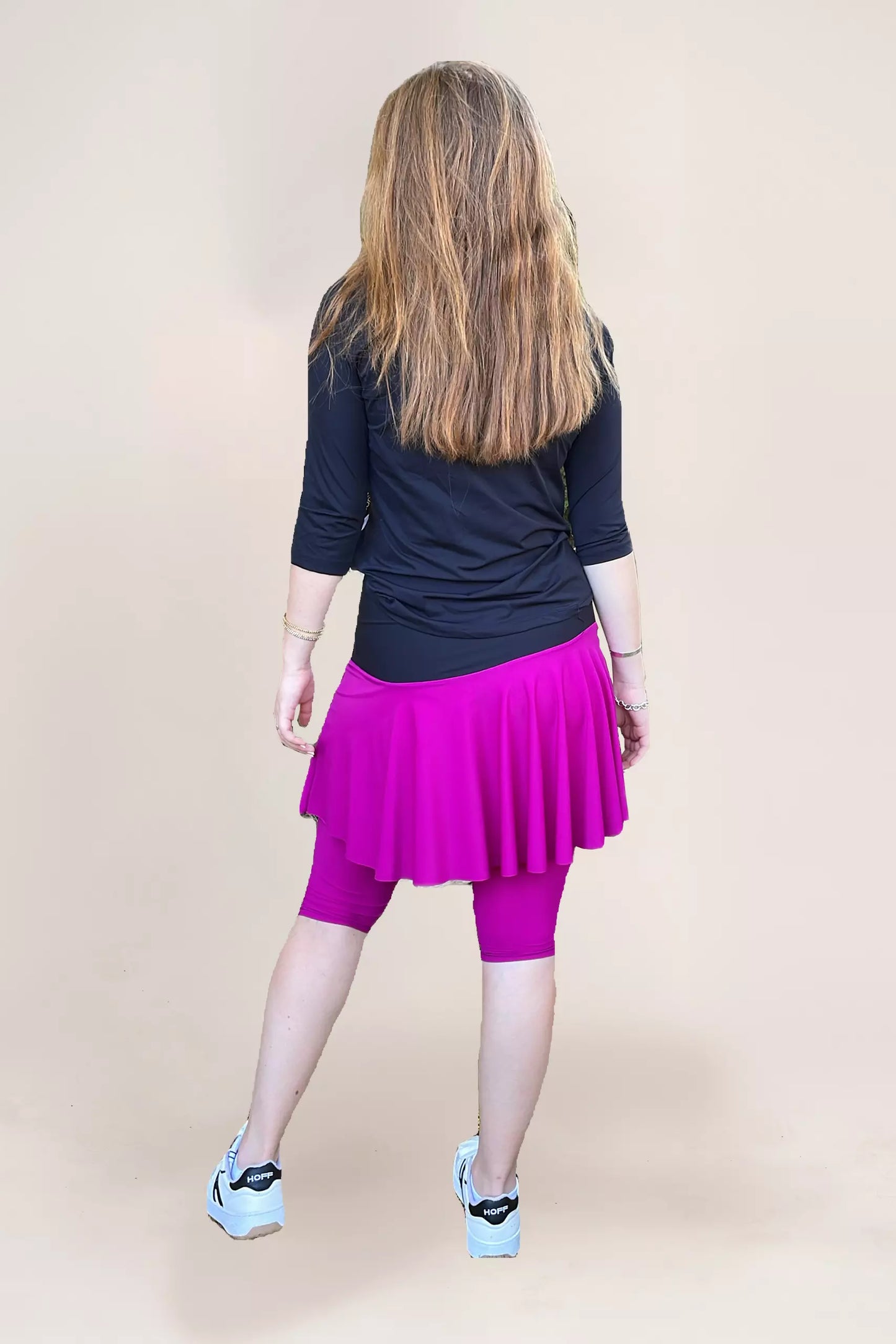 Speedy Beatie Magenta & Black 2 Tone Tennis Flair Skirt