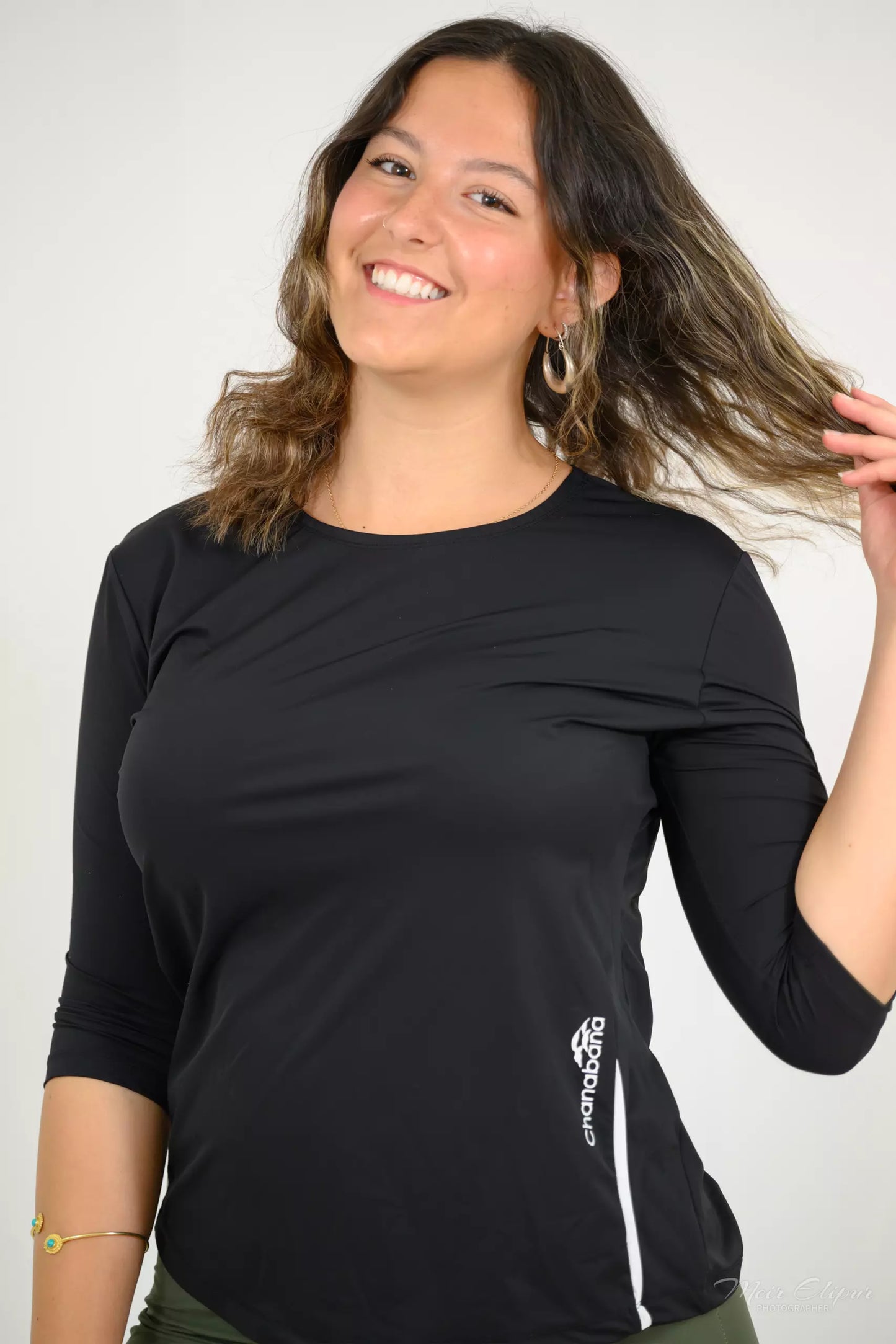 Black and White Exercise Shirt