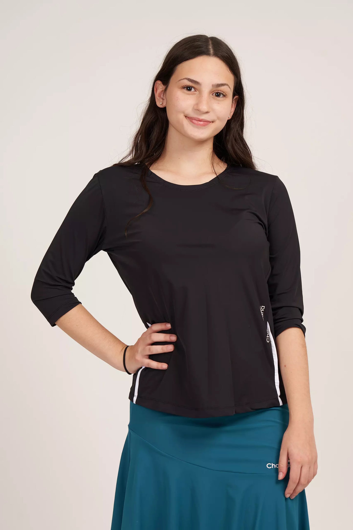 Black and White Exercise Shirt