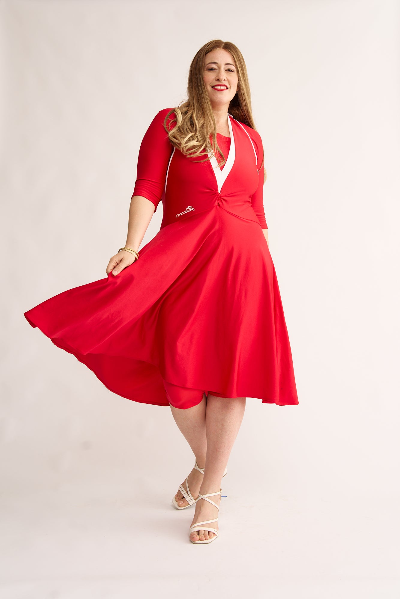 Red Sailor Swimsuit Dress