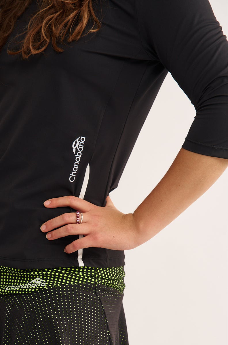 Black and White Exercise Shirt