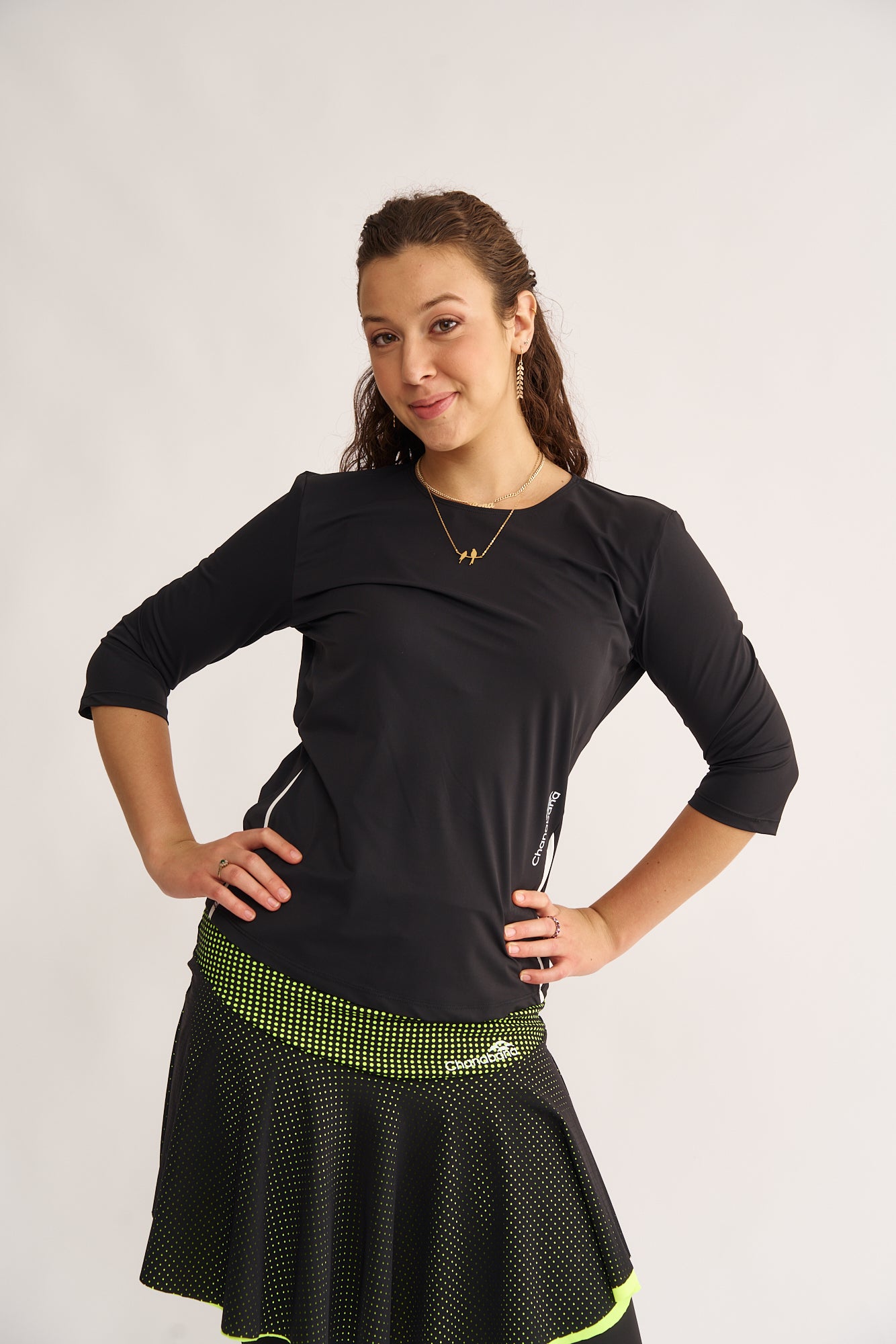Sara Black NEON Mesh Skirt