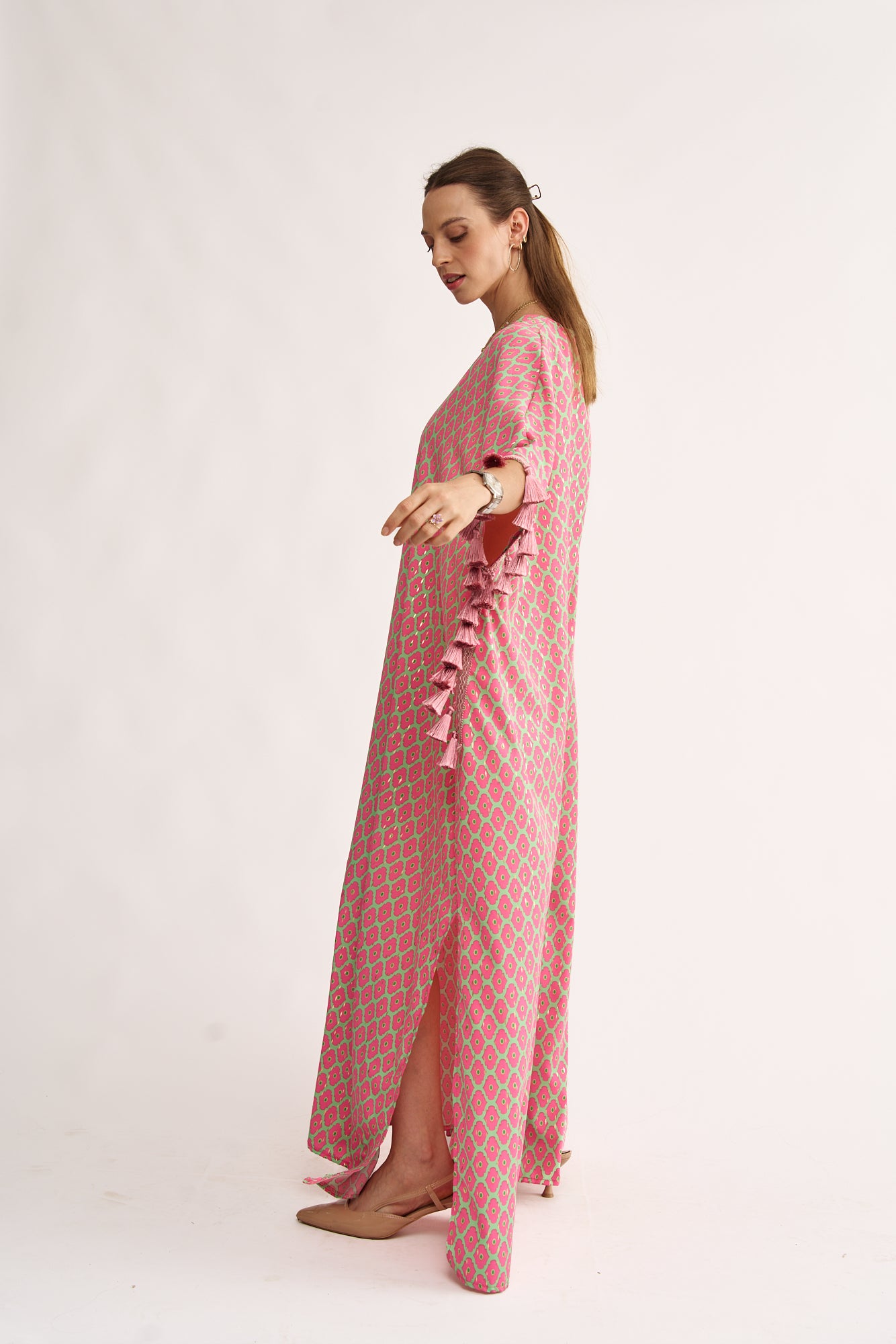 Tassle Bloom Kimono Dress