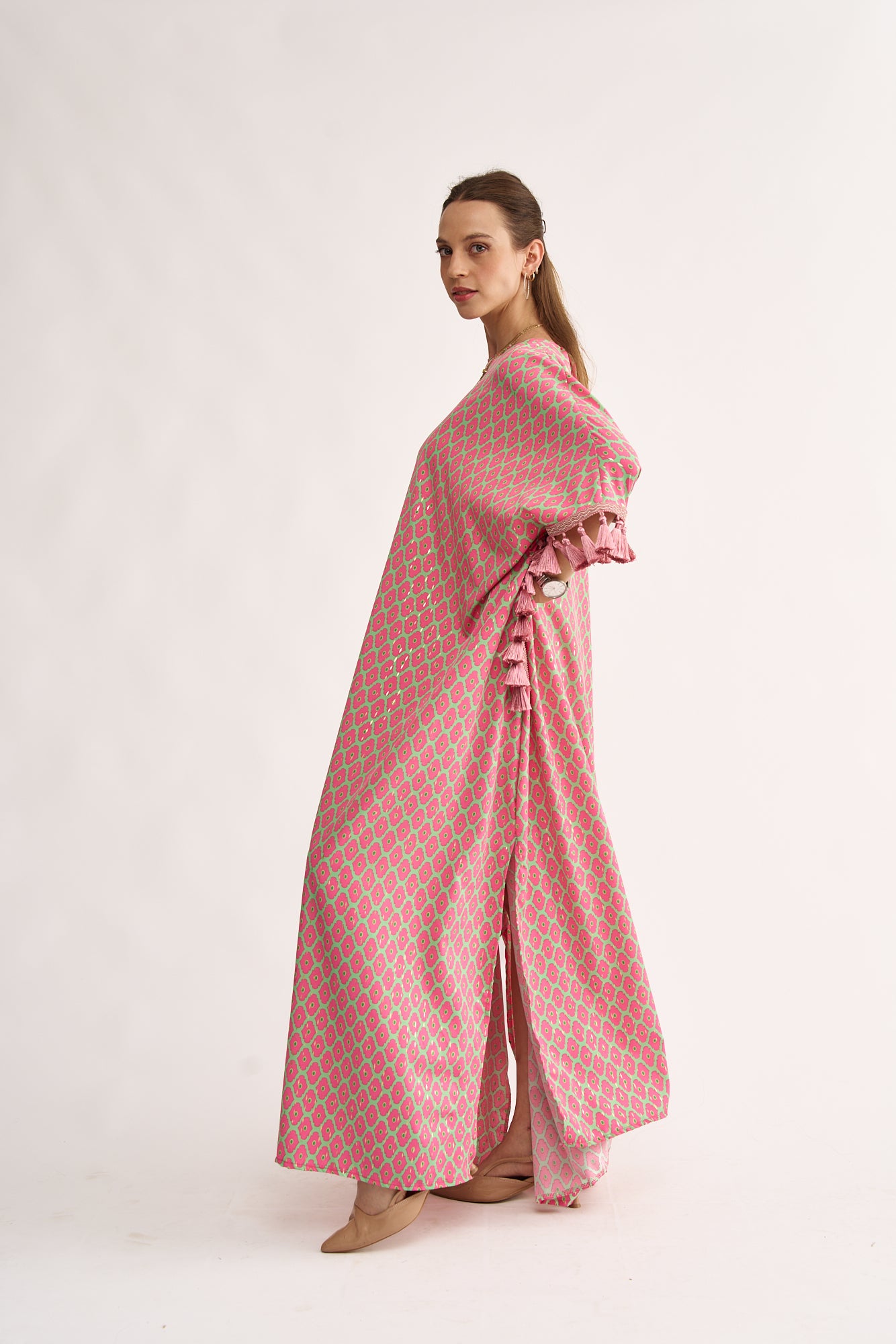 Tassle Bloom Kimono Dress