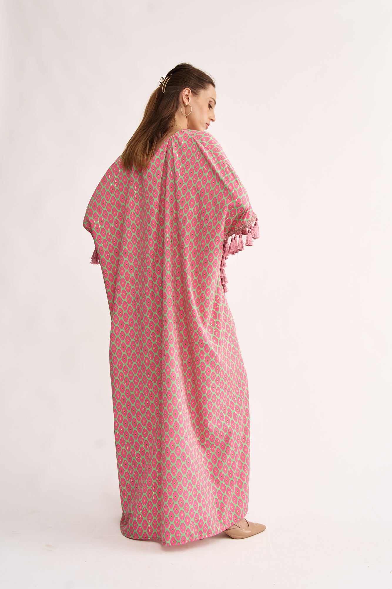 Tassle Bloom Kimono Dress