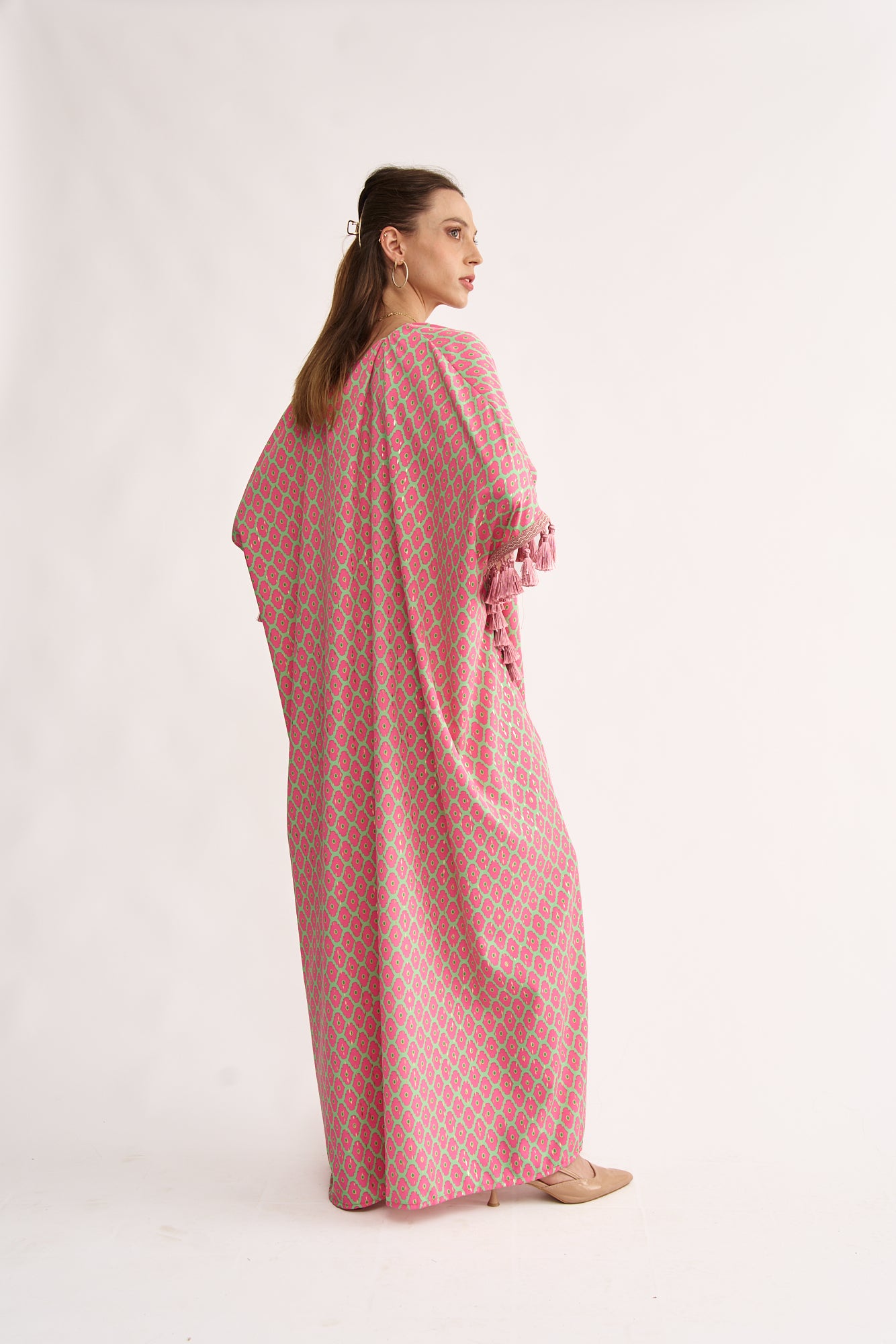 Tassle Bloom Kimono Dress