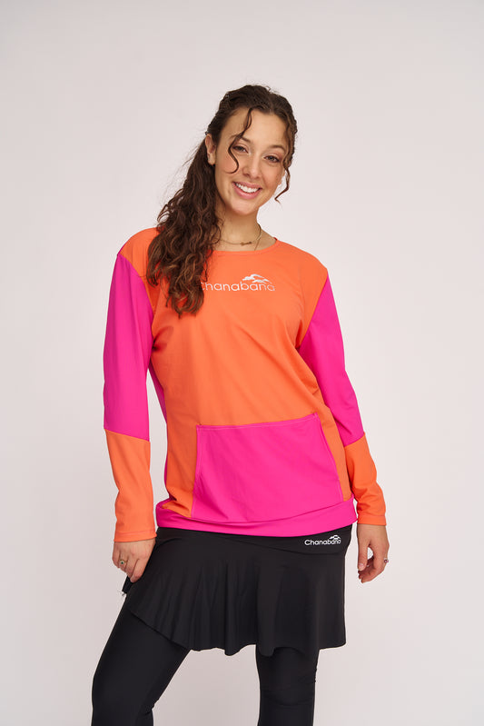 Pink & Orange Iridescent Logo Chanabana Top