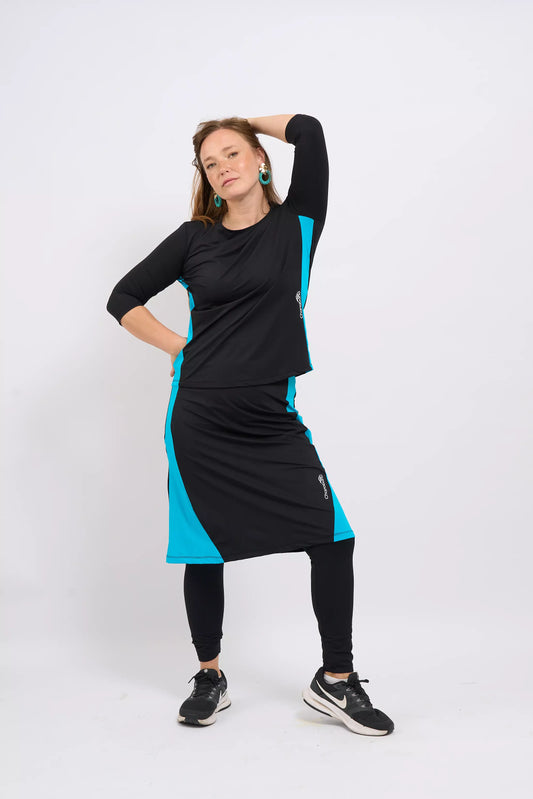 Black Turquoise Leah Sport Set
