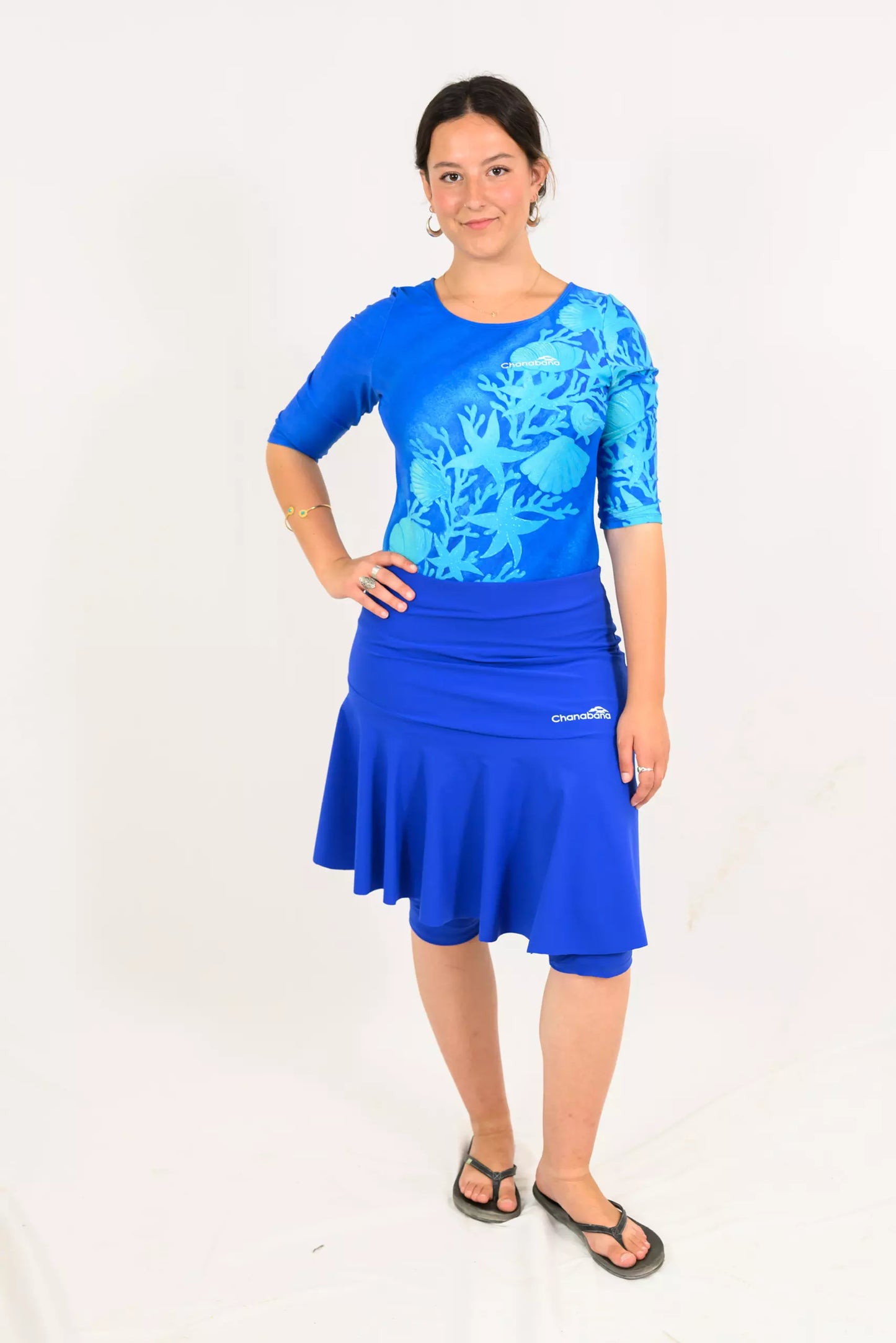 Coral Blue Shimmer Bodysuit