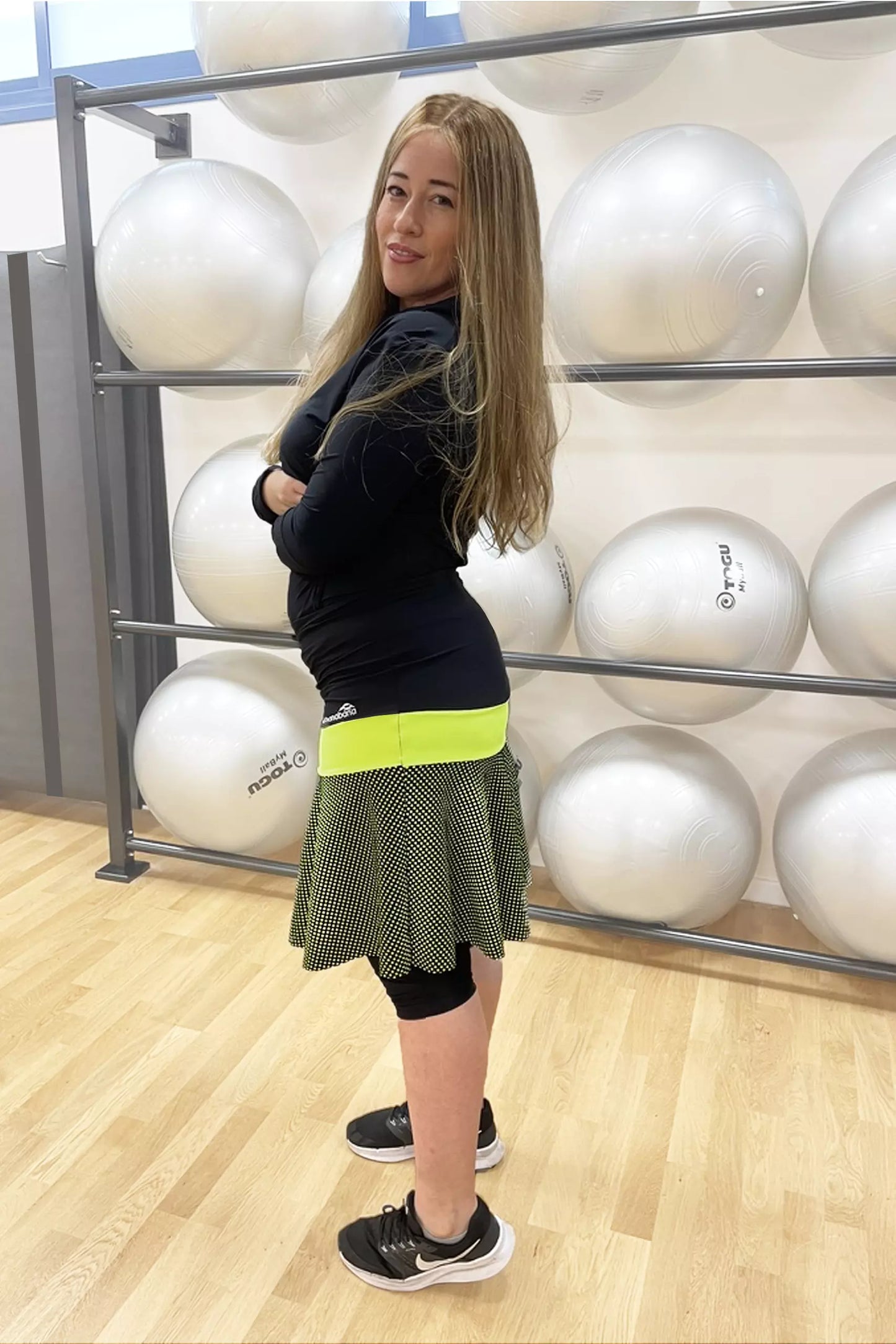 Fun Neon Yellow Asymmetrical Flair Skirt