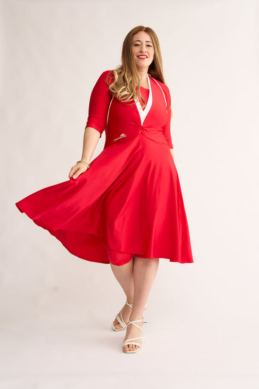 Red Sailor Swimsuit Dress