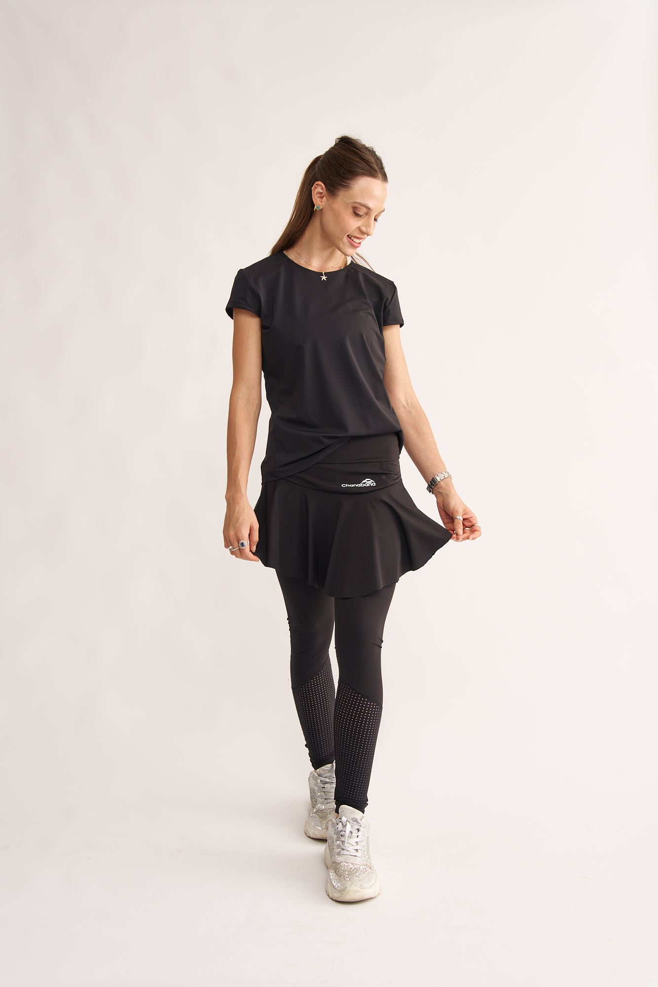 The Sara Skirt- Black Mesh