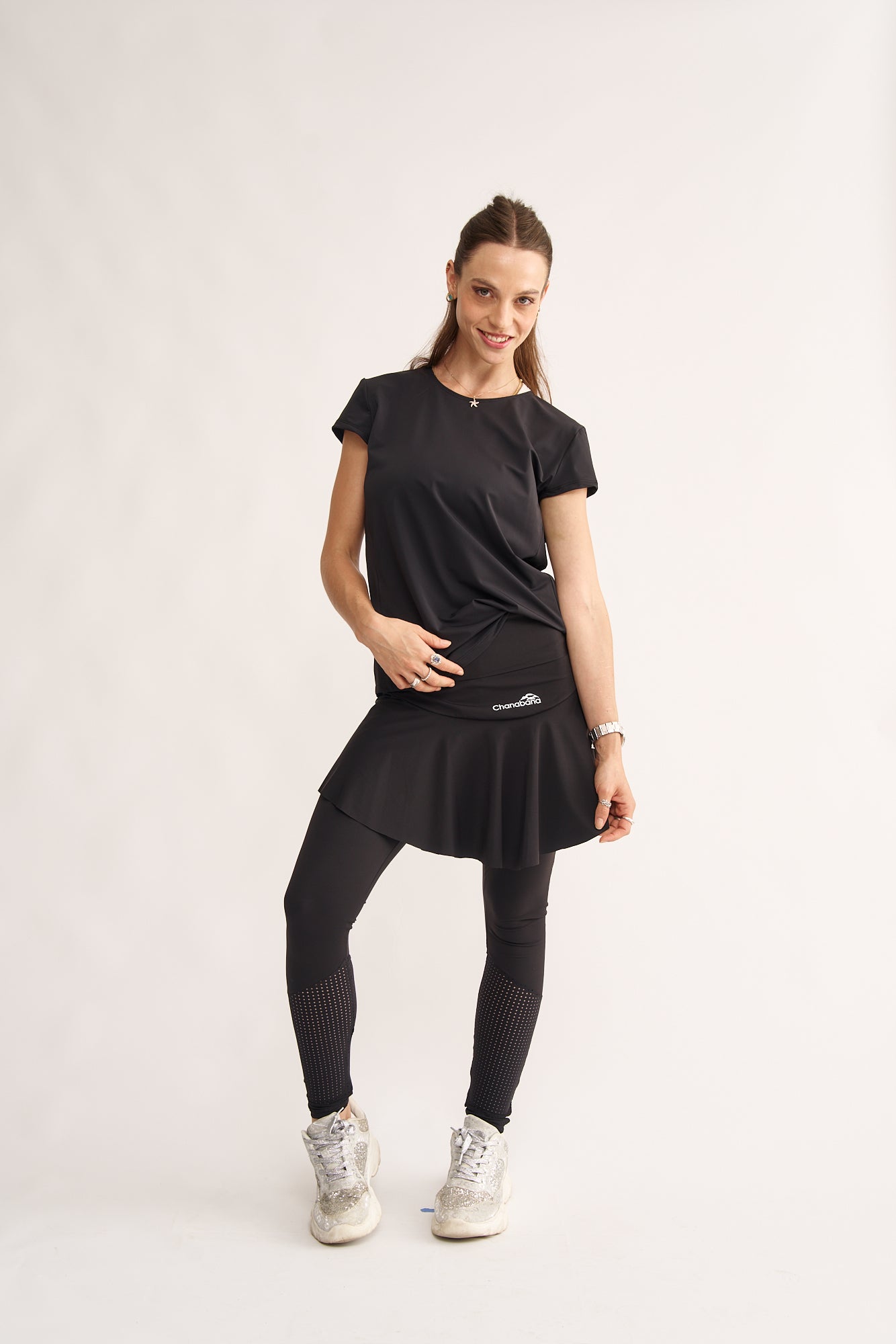 The Sara Skirt- Black Mesh