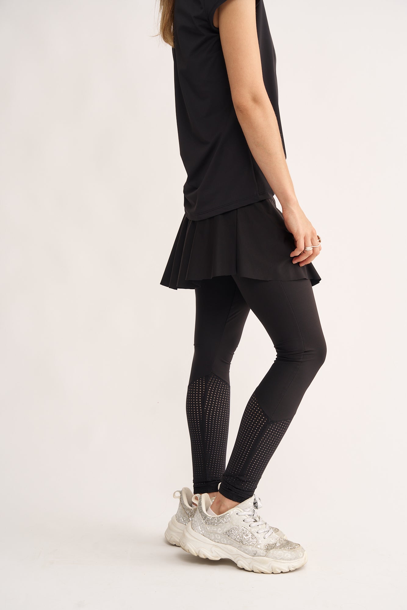 The Sara Skirt- Black Mesh