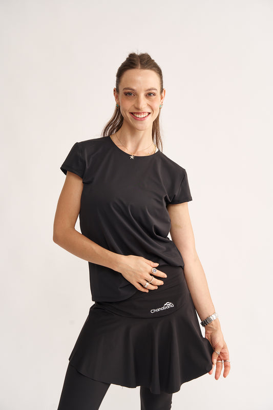 Black Short Sleeve Exercise Shirt