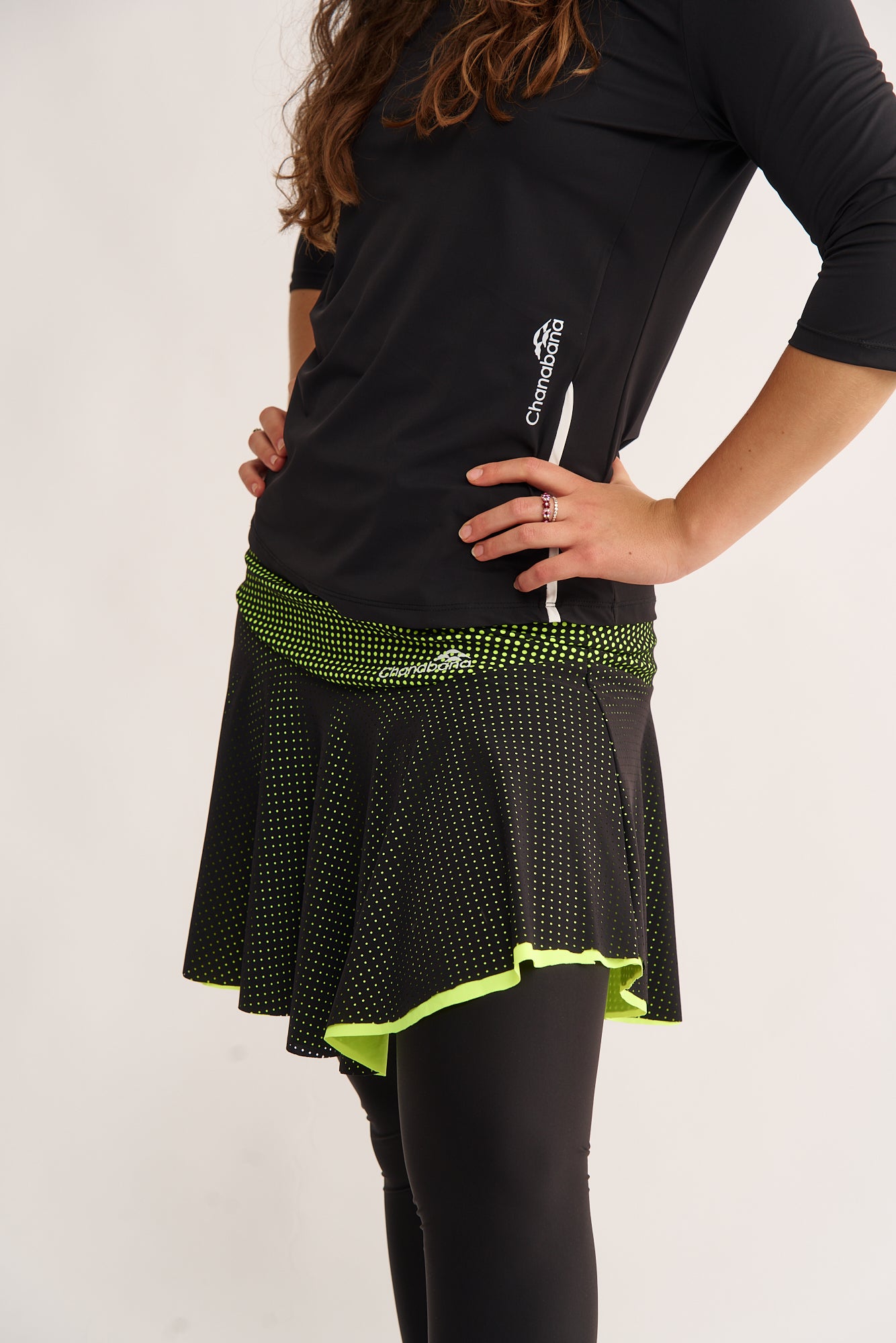 Sara Black NEON Mesh Skirt