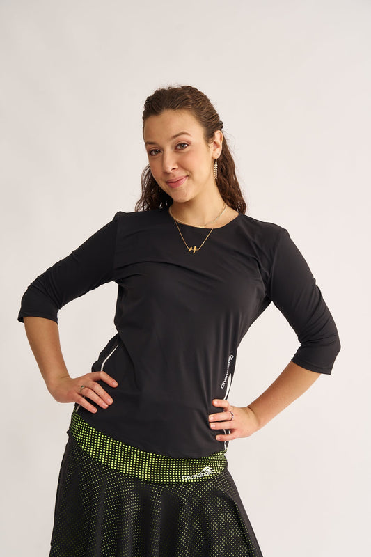 Black and White Exercise Shirt