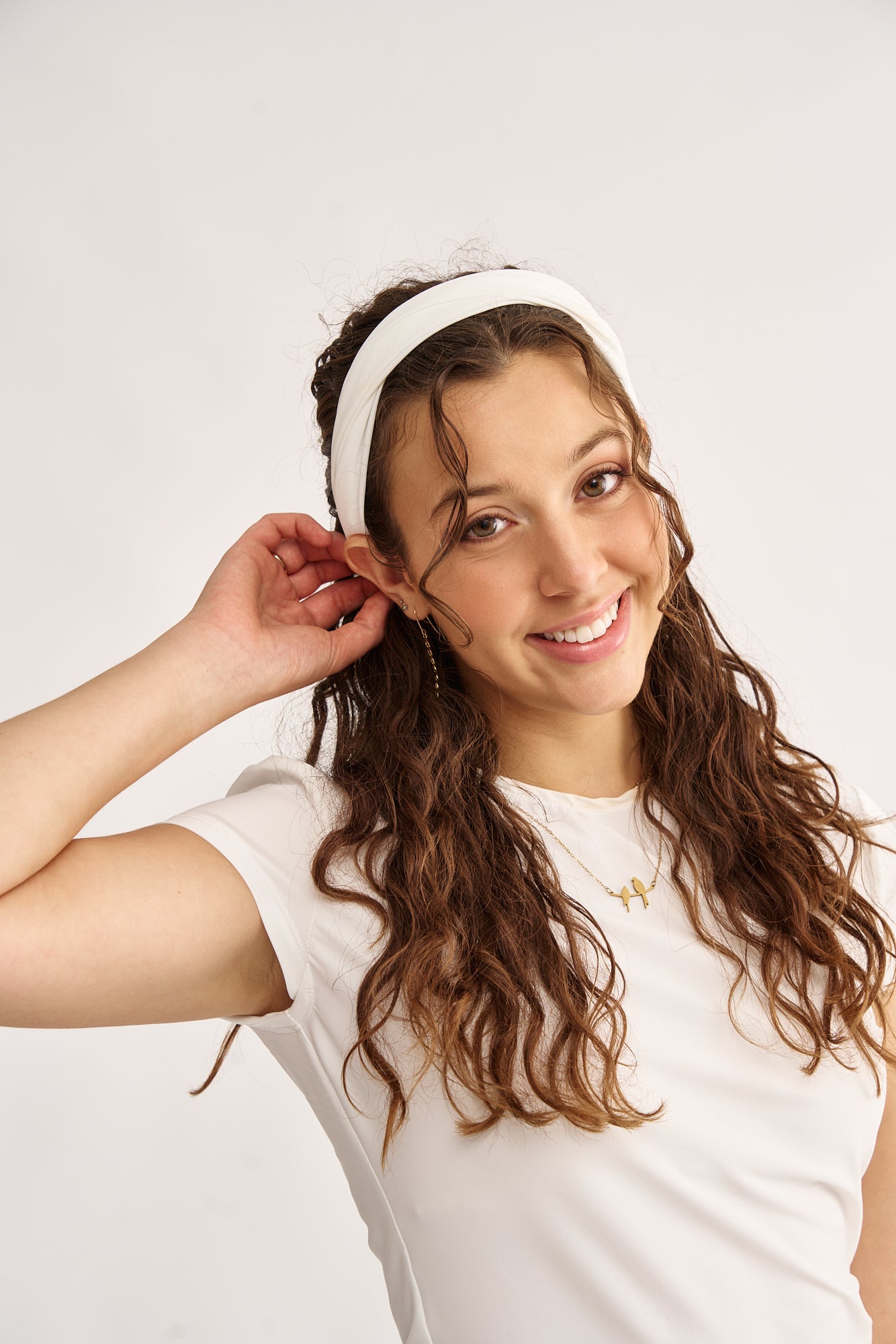 White Short Sleeve Exercise Shirt
