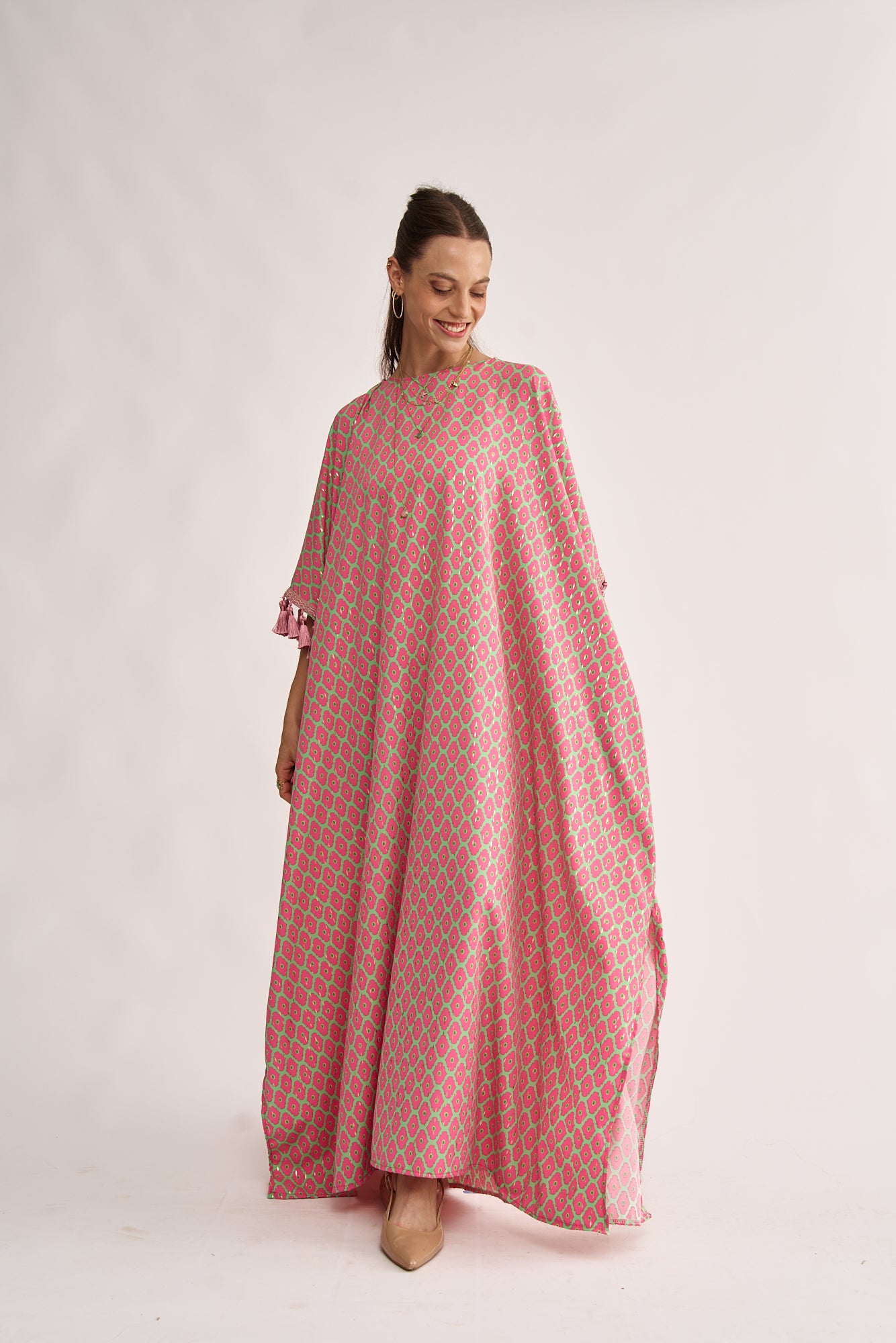 Tassle Bloom Kimono Dress