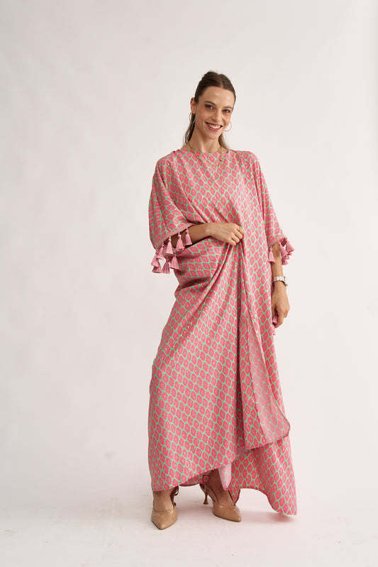 Tassle Bloom Kimono Dress