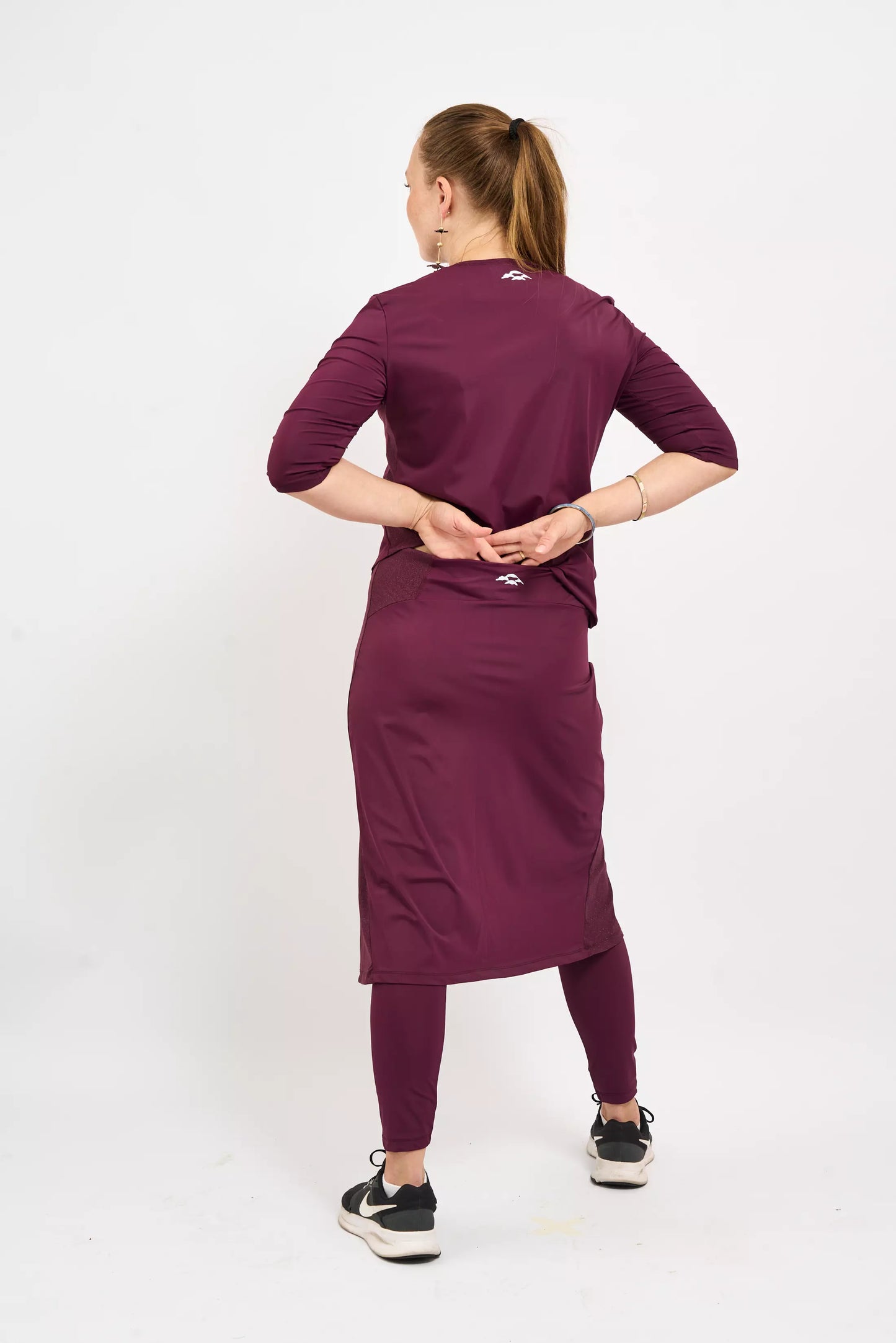 Plum Shimmer Exercise Shirt