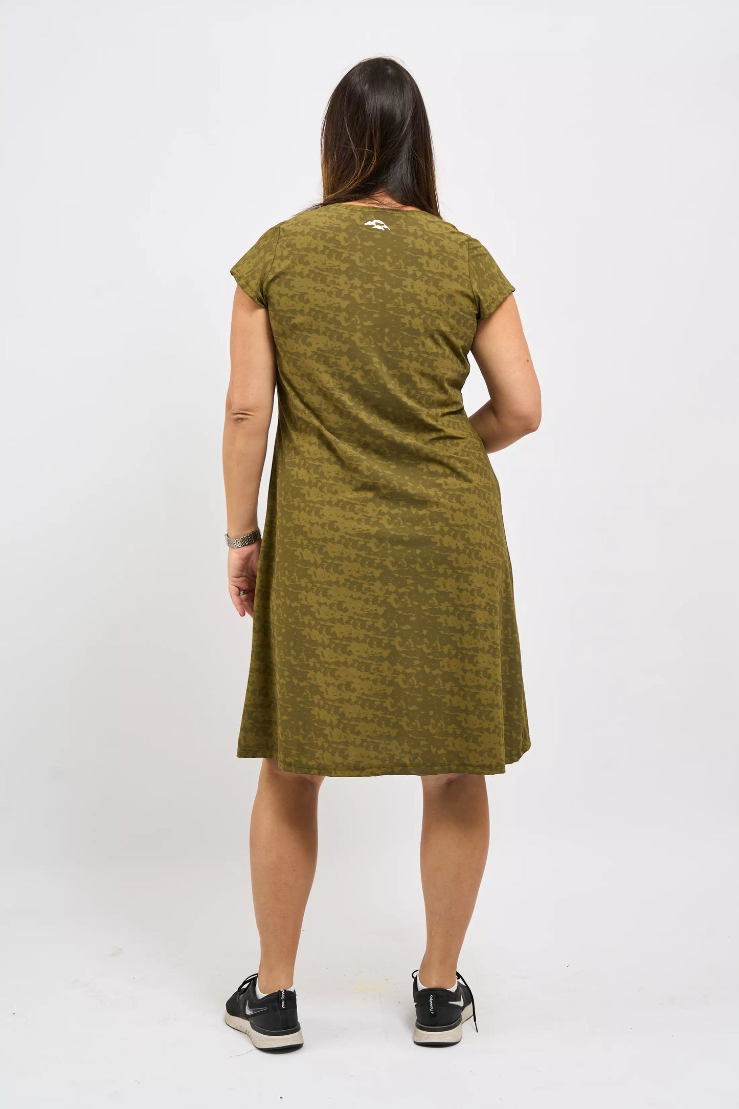 Short Sleeve Golden Olive Lounging Dress