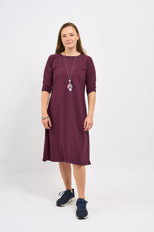 Plum Shimmer Lounging Dress