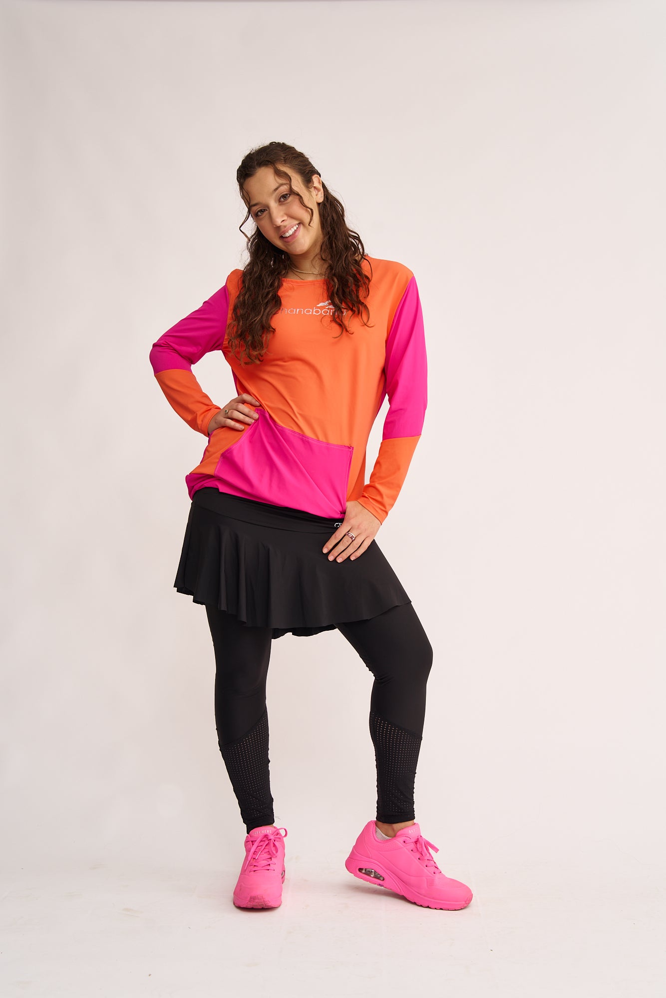 Pink & Orange Iridescent Logo Chanabana Top