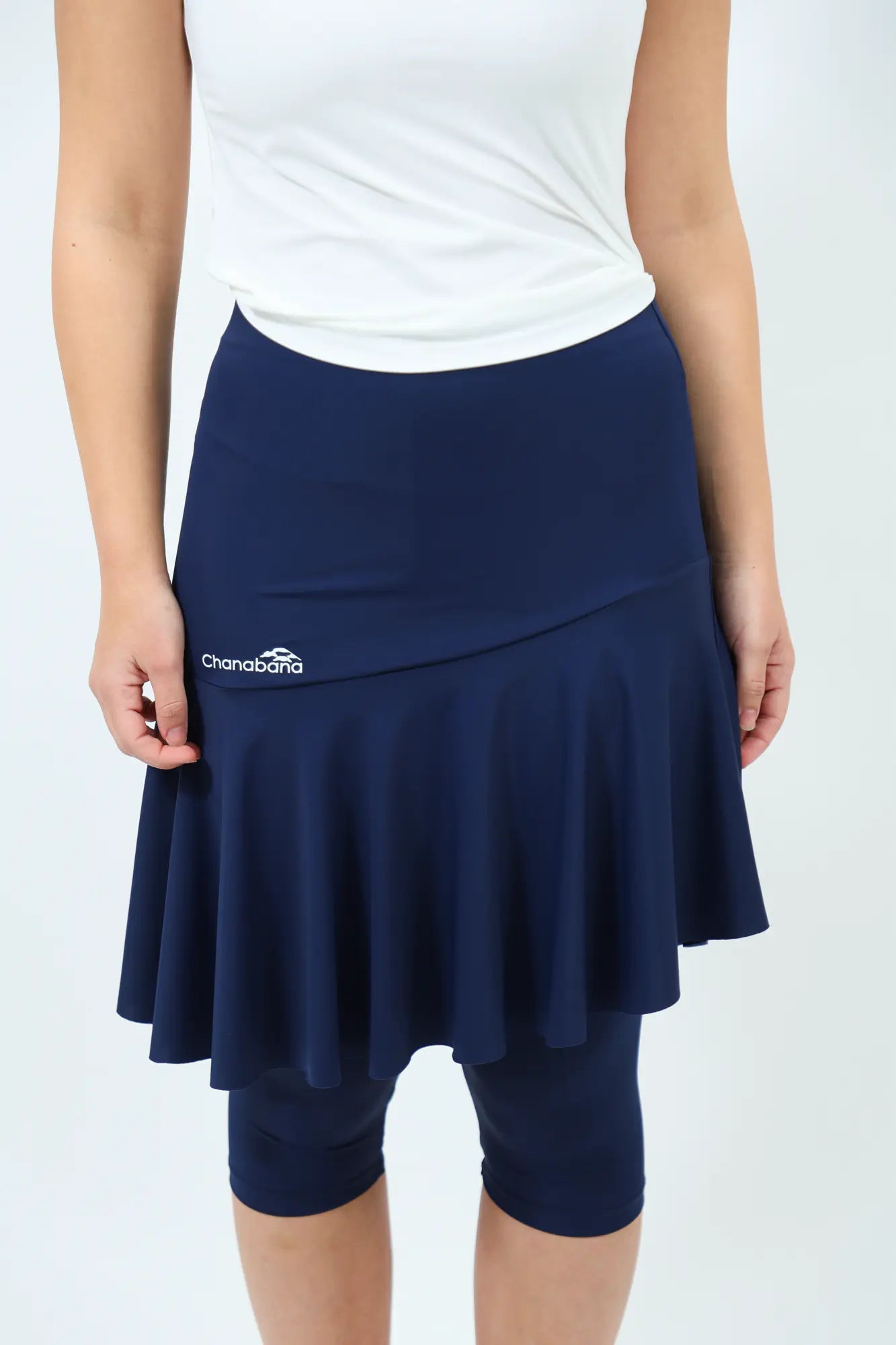 Navy Blue Tennis Flair Skirt