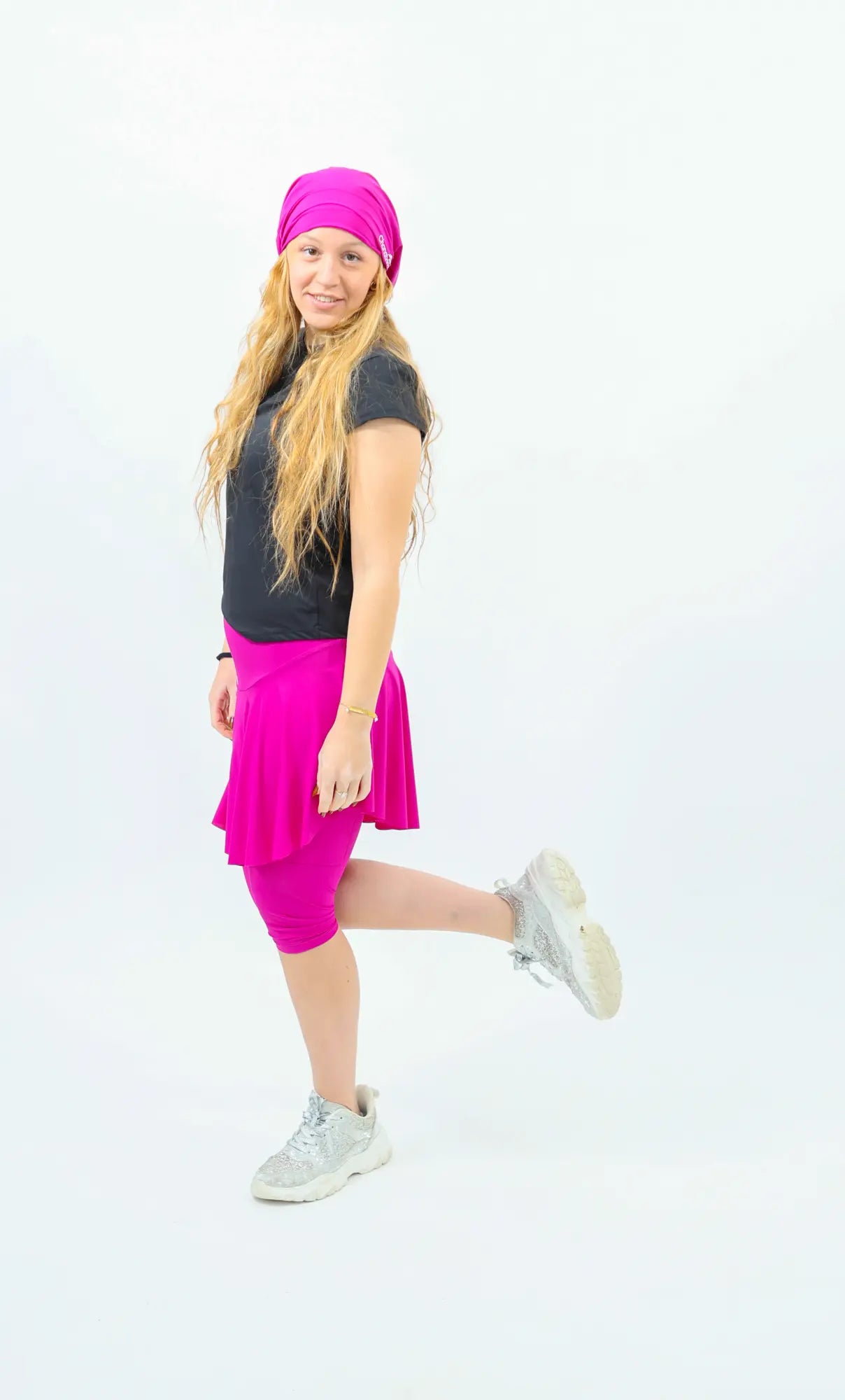 Magenta Tennis Flair Skirt