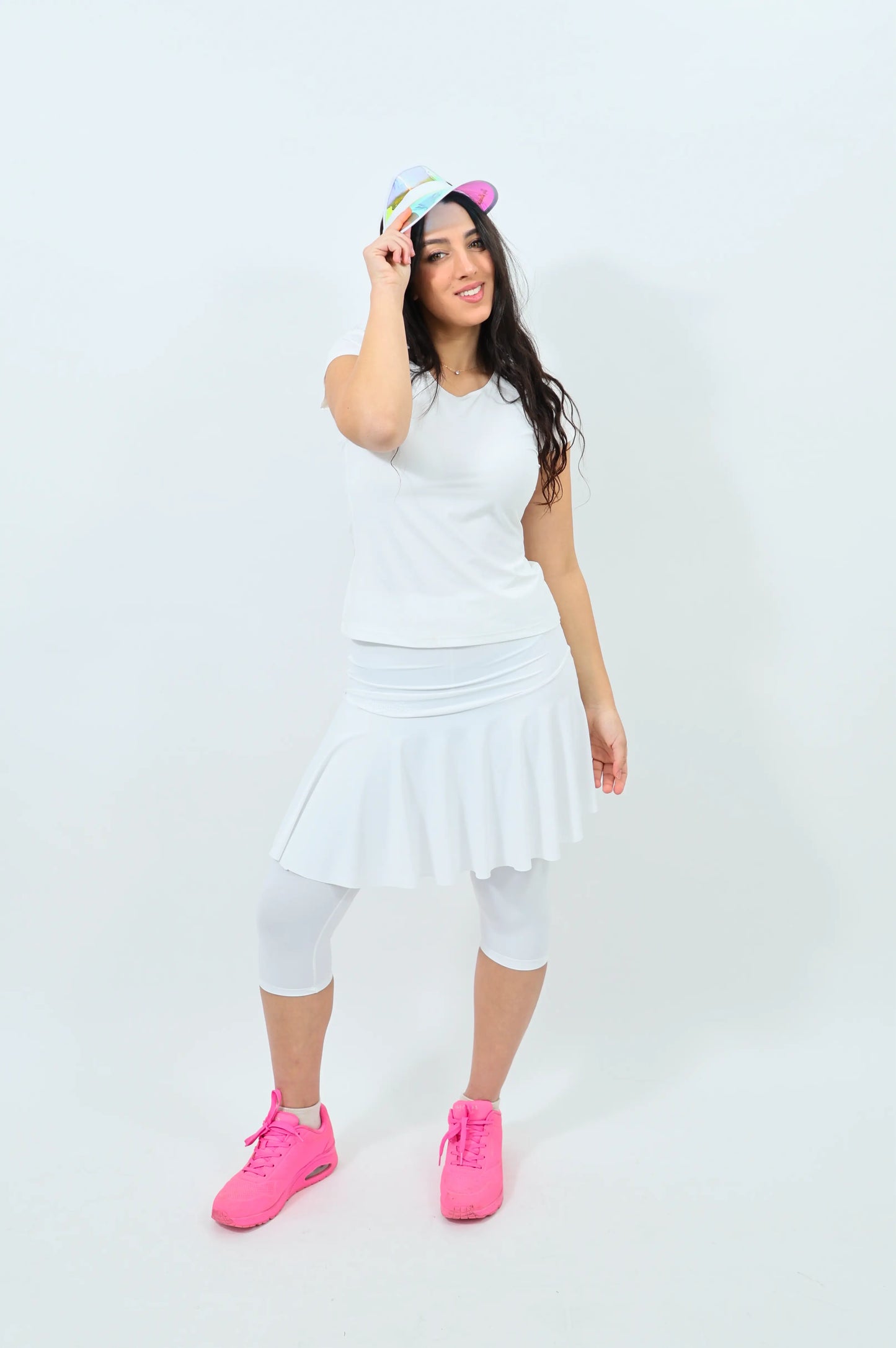 Classic White Tennis Flair Skirt
