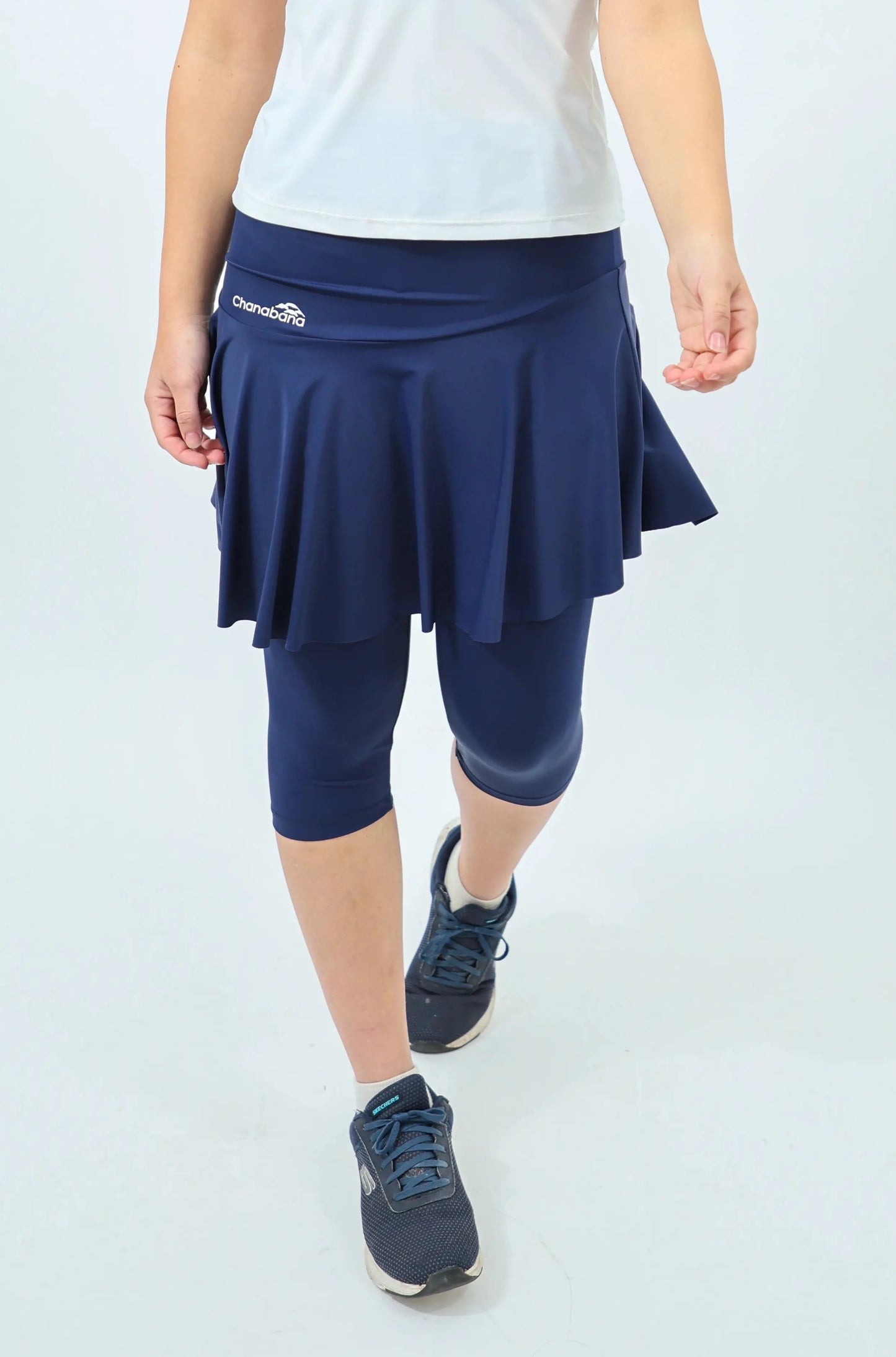 Navy Blue Tennis Flair Skirt