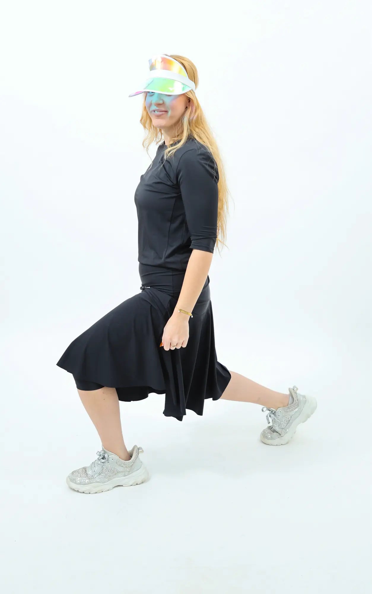 Black Below Knee- Tennis Flair Skirt