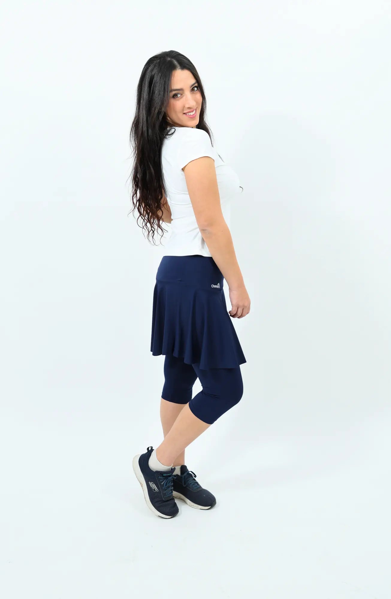 Navy Blue Tennis Flair Skirt