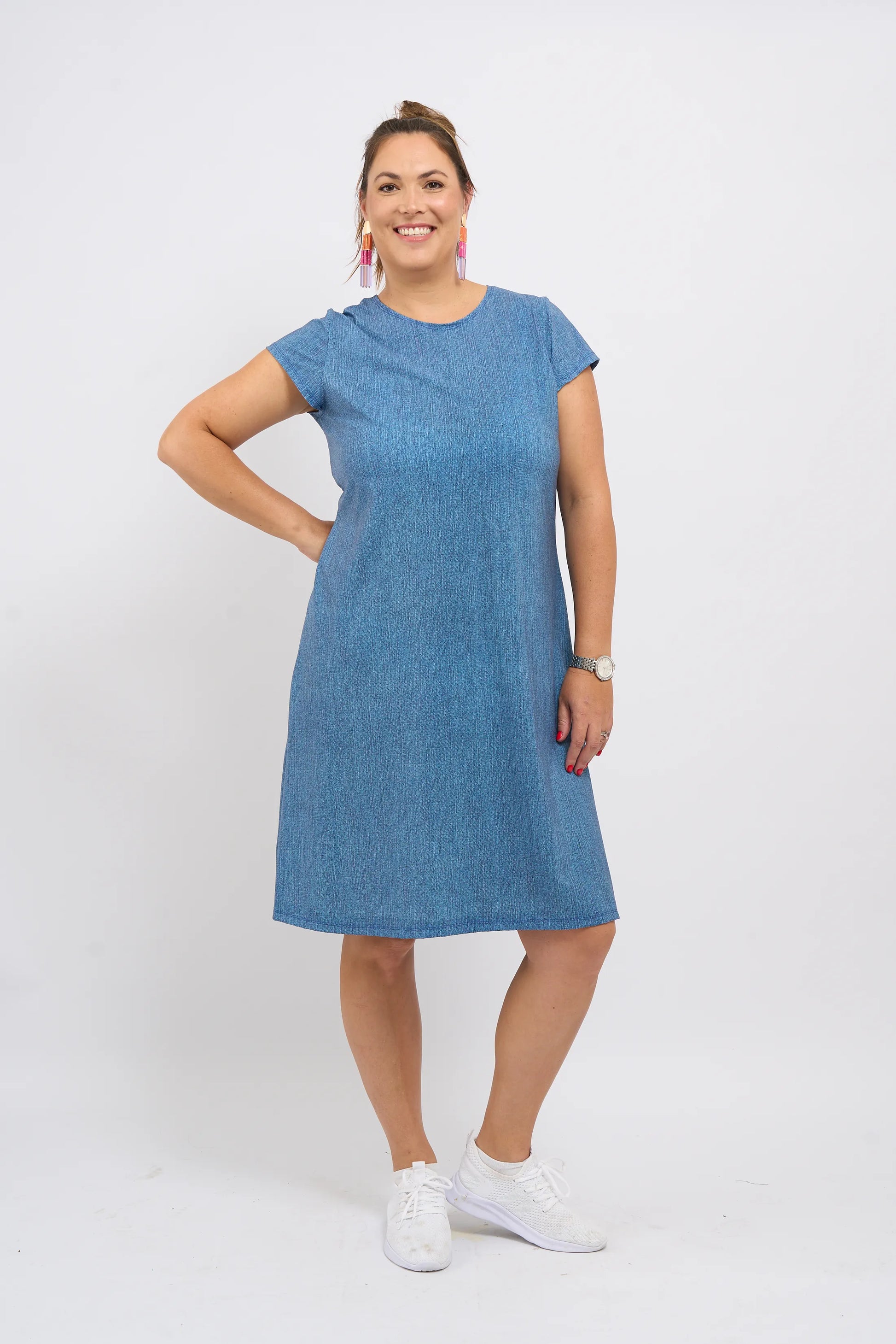 Short Sleeved Denim Dress