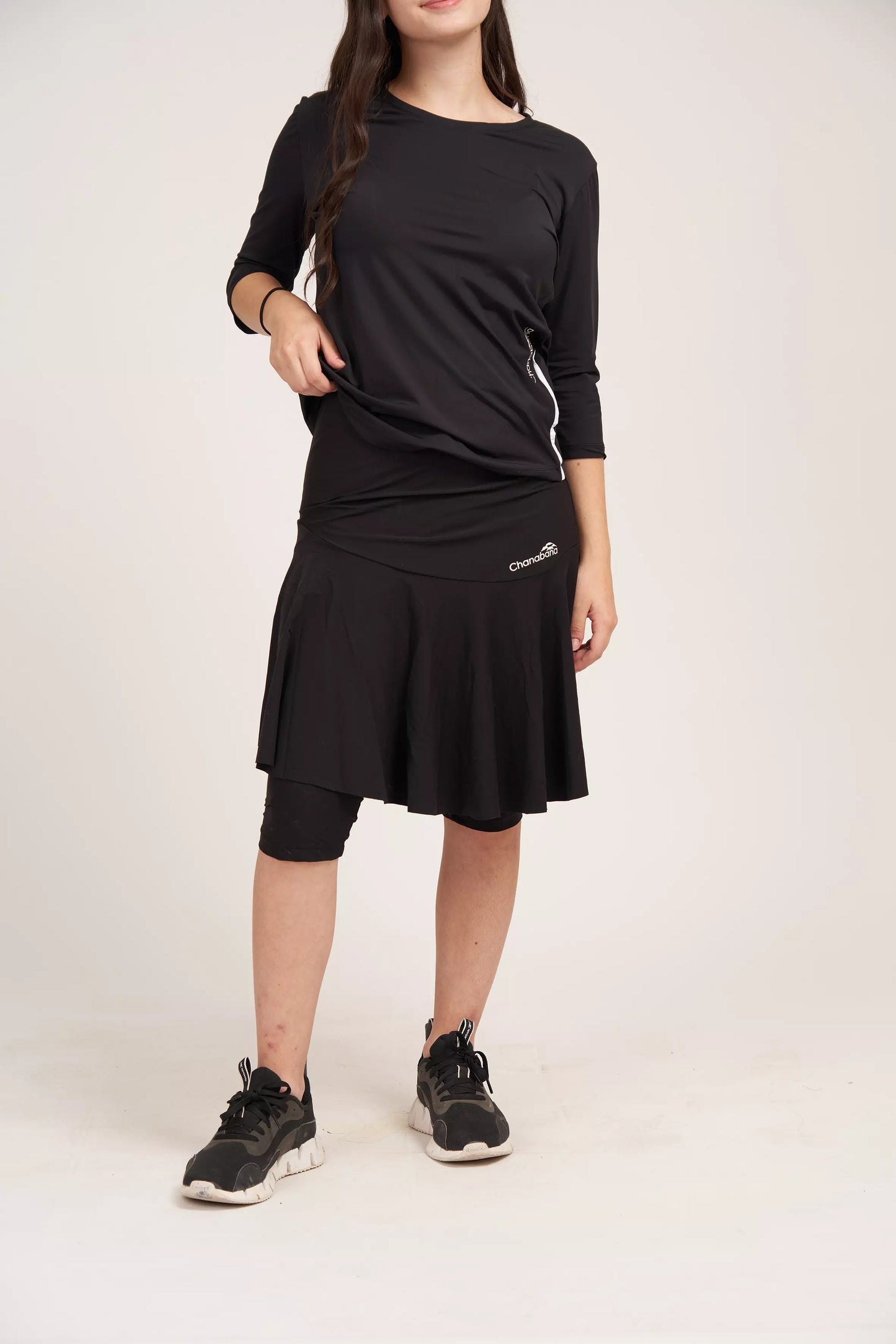 Tennis Flair Skirt - Black