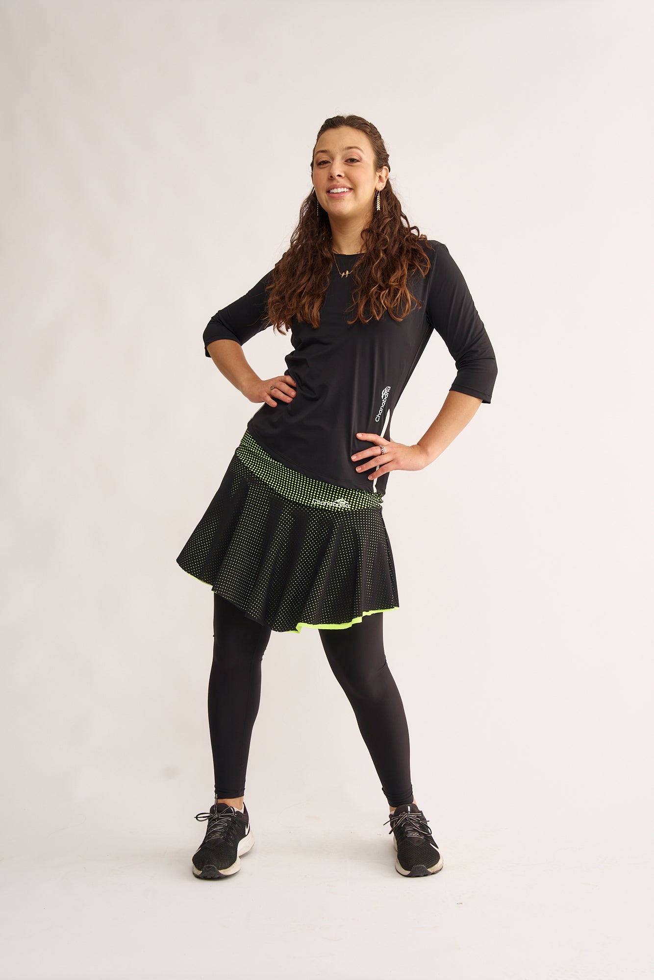 Sara Black NEON Mesh Skirt
