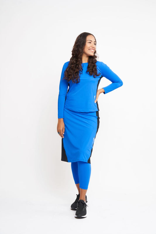 Blue and Black Leah set by Chanabana Modest Activewear
